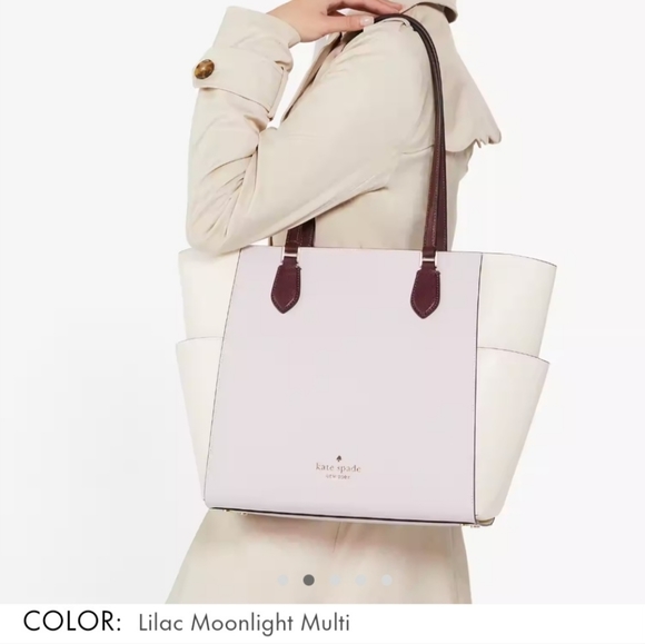 NWT Kate Spade Madison Laptop Tote in Lilac Moon - Picture 3 of 4